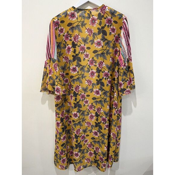 Grace & Emma Long Floral Long Bell Sleeves Kimono Style Cardigan Sz M L Cottage - Picture 5 of 8